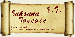 Vuksana Tošević vizit kartica